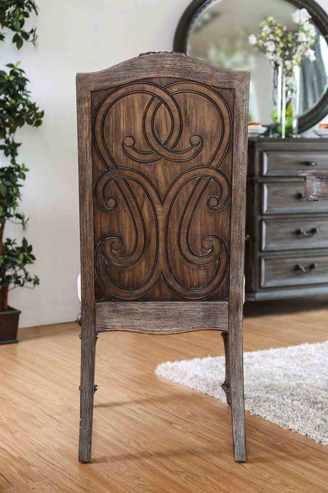 Arcadia Rustic Natural Tone/Ivory Side Chair from Furniture of America - Luna Furniture