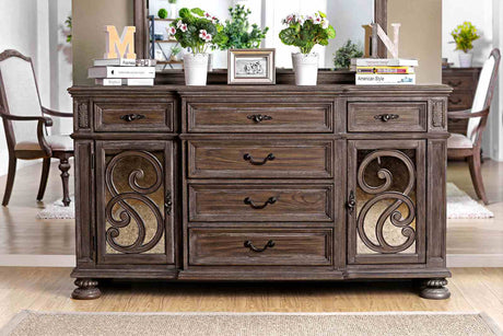 Arcadia Rustic Natural Tone/Ivory Extendable Dining Table from Furniture of America - Luna Furniture