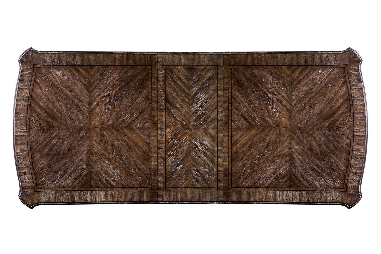 Arcadia Rustic Natural Tone/Ivory 9 Pc Extendable Dining Table Set from Furniture of America - Luna Furniture