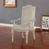 Arcadia Antique White 9-Piece Extendable Dining Table Set from Furniture of America - Luna Furniture