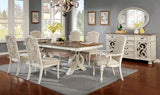 Arcadia Antique White Arm Chair from Furniture of America - Luna Furniture