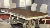 Arcadia Antique White Extendable Dining Table from Furniture of America - Luna Furniture