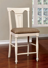 Sabrina Off-White/Tan Counter Height Chair from Furniture of America - Luna Furniture