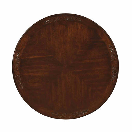 Elana Brown Cherry 5-Piece Round Dining Room Set from Furniture of America - Luna Furniture
