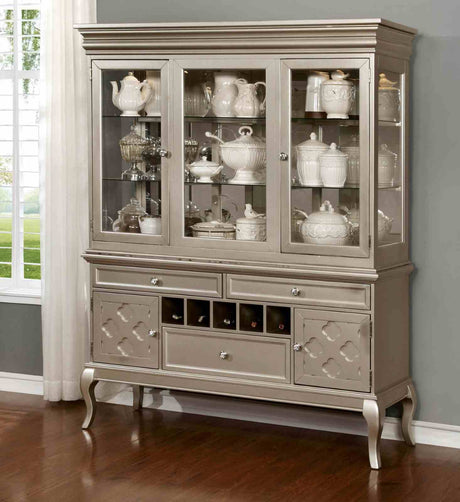 Amina Champagne Dining Table from Furniture of America - Luna Furniture
