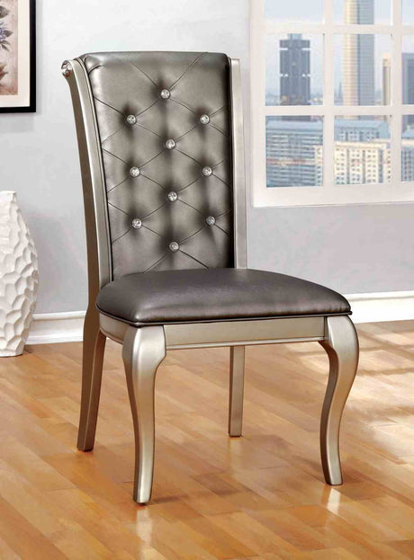 Amina Champagne Dining Table from Furniture of America - Luna Furniture