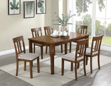 Medford Walnut/Beige 7 PC. Dining Table Set from Furniture of America - Luna Furniture