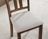 Medford Walnut/Beige 7 PC. Dining Table Set from Furniture of America - Luna Furniture