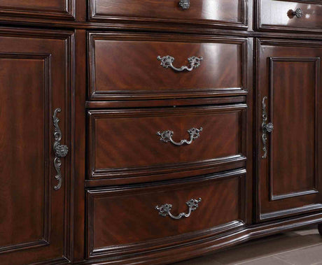 Nouvelle Brown Cherry Hutch & Buffet from Furniture of America - Luna Furniture