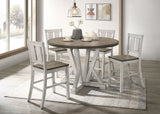 Dakota Antique White/Ash Brown 5 Pc Counter Ht Table Set from Furniture of America - Luna Furniture