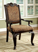 Bellagio Brown Cherry/Brown Arm Chair from Furniture of America - Luna Furniture
