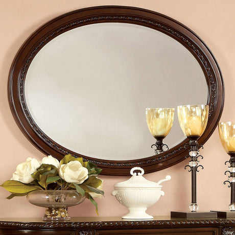Bellagio Brown Cherry Mirror (Mirror Only) from Furniture of America - Luna Furniture
