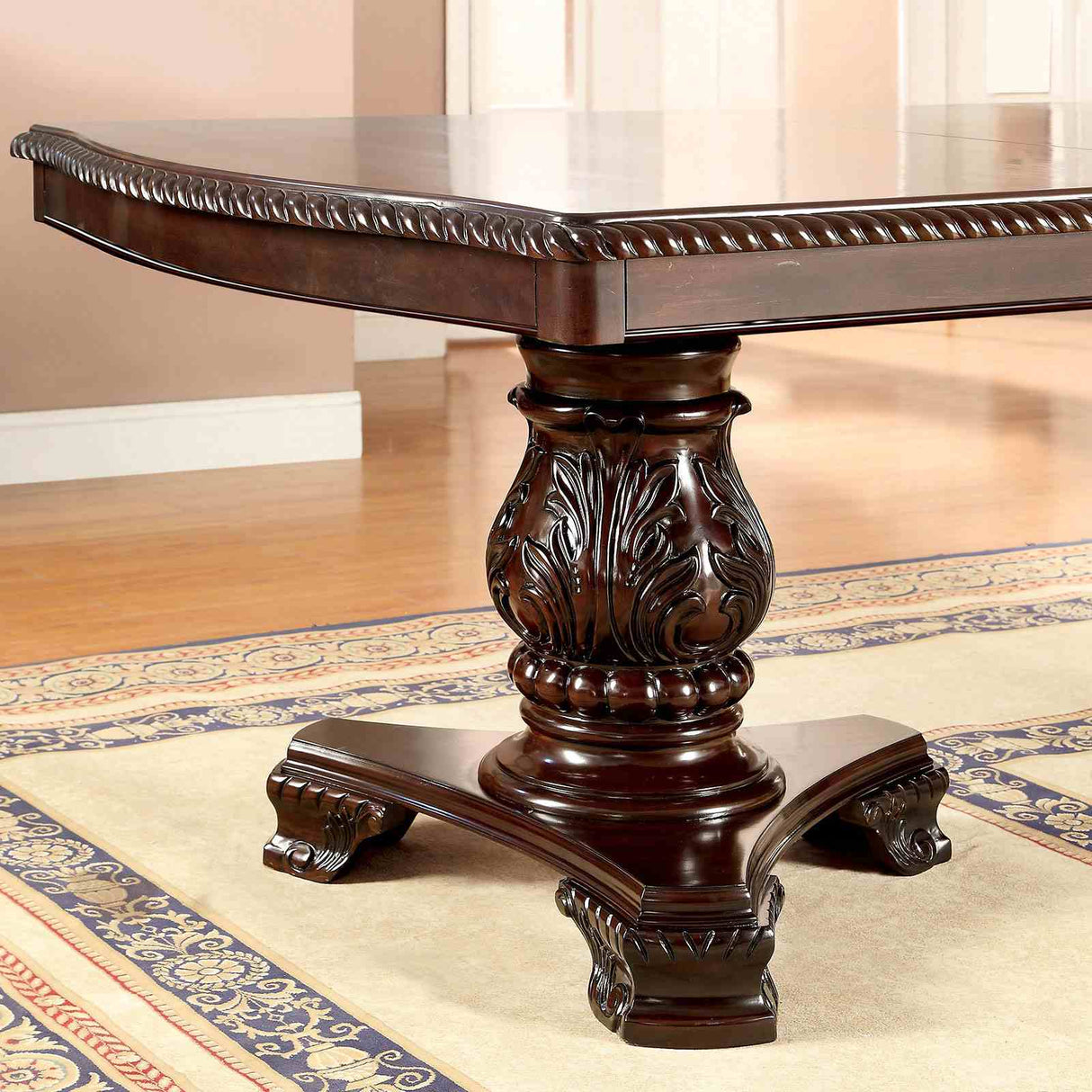 Bellagio Brown Cherry Dining Table from Furniture of America - Luna Furniture