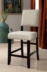 Sania Antique Black/Beige Counter Height Chair from Furniture of America - Luna Furniture