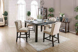 Sania Antique Black Counter Ht. Table from Furniture of America - Luna Furniture