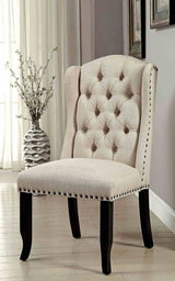 Sania Antique Black/Beige 84" Dining Table from Furniture of America - Luna Furniture