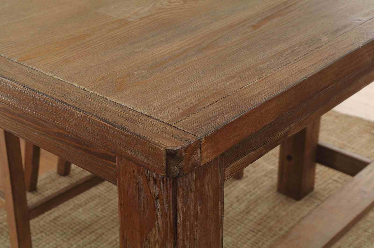 Sania Rustic Oak Counter Ht. Table from Furniture of America - Luna Furniture