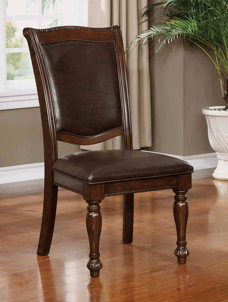 Alpena Brown Cherry 7-Piece Traditional Dining Room Set (Table & 6 Chairs) from Furniture of America - Luna Furniture