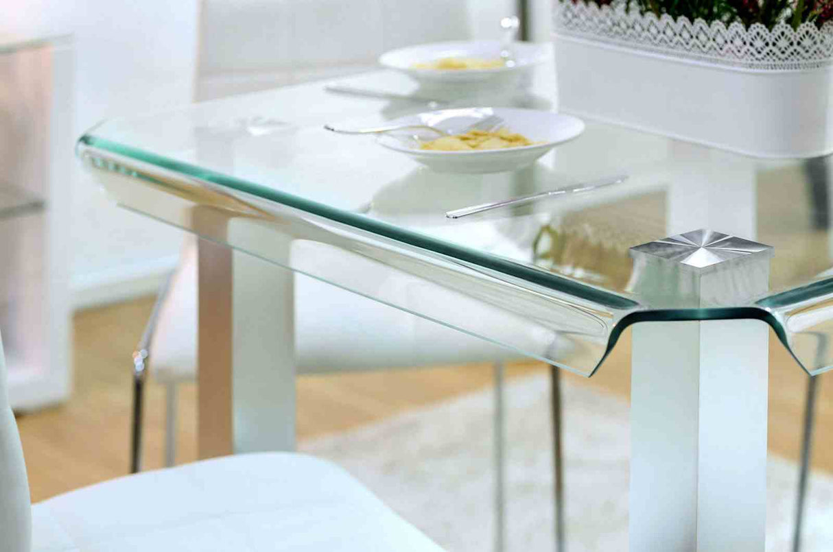 Richfield Silver/Chrome Counter Ht. Table from Furniture of America - Luna Furniture