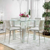 Richfield Silver/Chrome Counter Ht. Table from Furniture of America - Luna Furniture