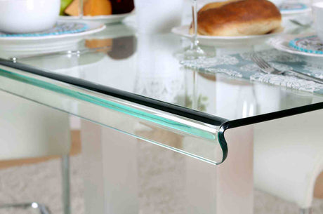 Richfield Silver/Chrome Dining Table from Furniture of America - Luna Furniture