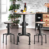 Foskey Antique Black/Natural Tone Bar Table from Furniture of America - Luna Furniture