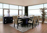 Evangeline Black/Beige Dining Table from Furniture of America - Luna Furniture
