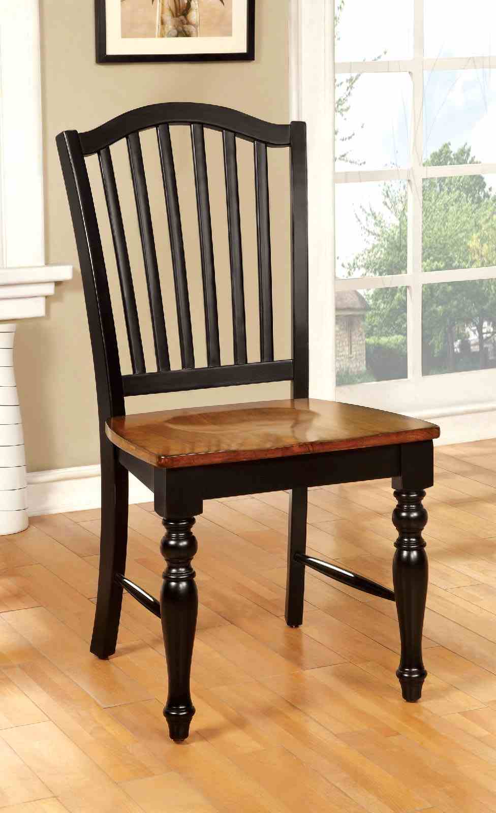 Mayville Black/Antique Oak 9 Pc Dining Table Set from Furniture of America - Luna Furniture