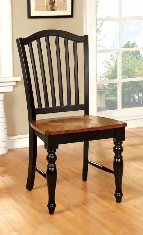 Mayville Black/Antique Oak 9-Piece Dining Room Set from Furniture of America - Luna Furniture