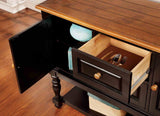 Mayville Black/Antique Oak Dining Table from Furniture of America - Luna Furniture