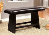 Hurley Black 6 Pc Counter Ht Table Set w/ Bench from Furniture of America - Luna Furniture