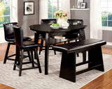 Hurley Black Counter Height Chair, Set of 2 from Furniture of America - Luna Furniture