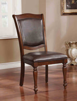 Sylvana Brown Cherry/Espresso Side Chair from Furniture of America - Luna Furniture