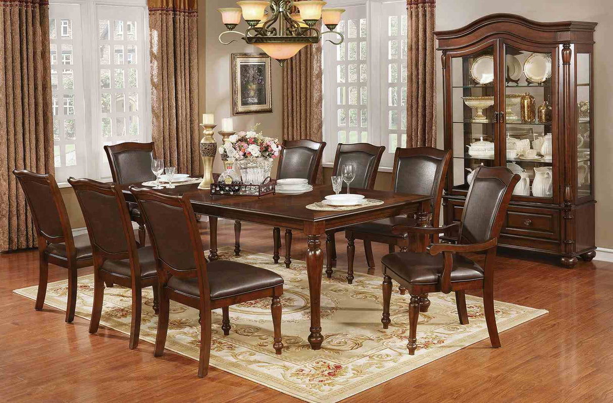 Sylvana Brown Cherry/Espresso 7 Pc Dining Table Set from Furniture of America - Luna Furniture