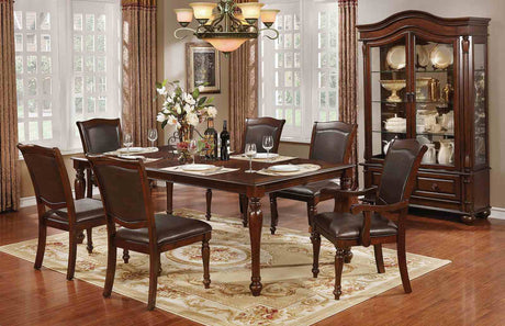 Sylvana Brown Cherry/Espresso 7-Piece Dining Room Set from Furniture of America - Luna Furniture