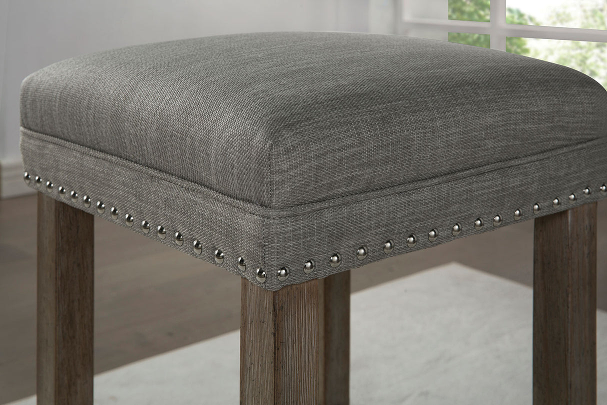 Caerleon Wire-Brushed Gray/Gray 4 Pc. Counter Ht. Dining Set from Furniture of America - Luna Furniture