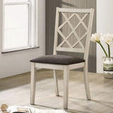 Haleigh Antique White/Gray Side Chair from Furniture of America - Luna Furniture