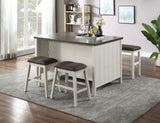 Heidelberg Off-White/Dark Gray Counter Ht. Table from Furniture of America - Luna Furniture