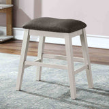 Heidelberg Off-White/Dark Gray 4 Pc Counter Ht Table Set w/ Bench from Furniture of America - Luna Furniture