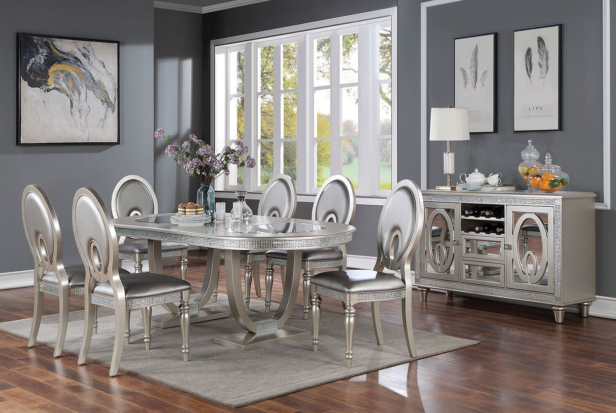 Cathalina Silver Side Chair from Furniture of America - Luna Furniture