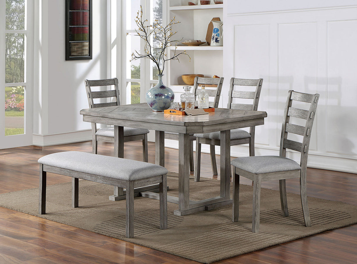 Laquila Gray Rustic Dining Room Set from Furniture of America - Luna Furniture