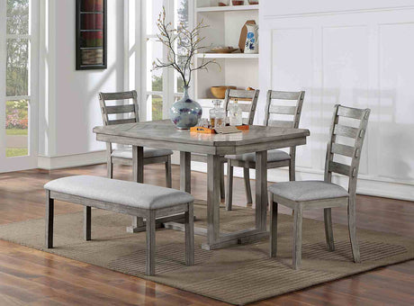 Laquila Gray 7-Piece Dining Room Set from Furniture of America - Luna Furniture