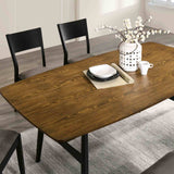 Oberwil Antique Oak/Black 7 Pc Dining Table Set from Furniture of America - Luna Furniture