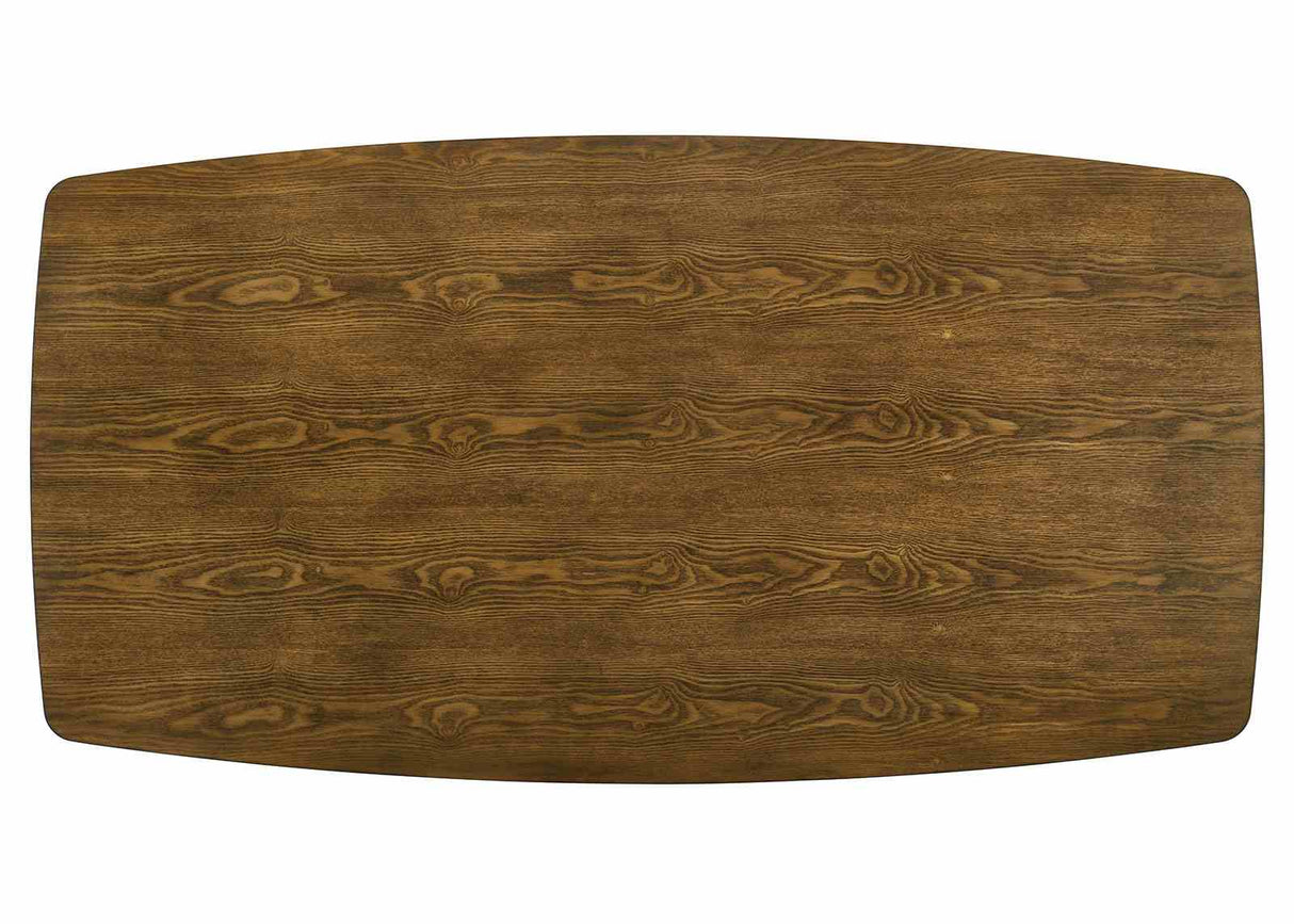 Oberwil Antique Oak/Black 7 Pc Dining Table Set from Furniture of America - Luna Furniture