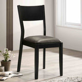 Oberwil Antique Oak/Black 7 Pc Dining Table Set from Furniture of America - Luna Furniture