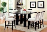 Luminar Black 7 Pc Counter Ht Table Set from Furniture of America - Luna Furniture