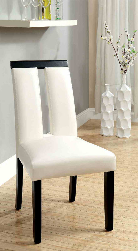 Luminar Black/White 7-Piece Dining Room set from Furniture of America - Luna Furniture