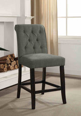 Izzy Gray/Antique Black Counter Height Chair from Furniture of America - Luna Furniture