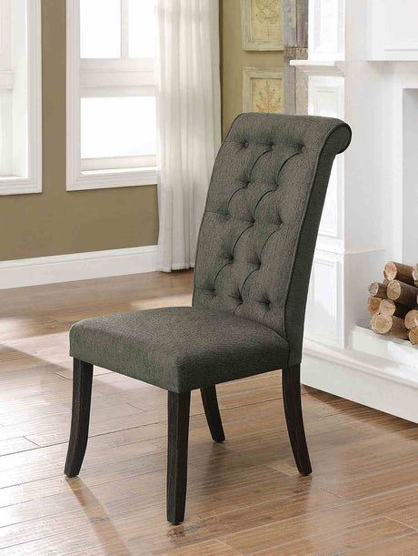 Nerissa Antique Black/Gray 7-Piece Dining Table Set from Furniture of America - Luna Furniture