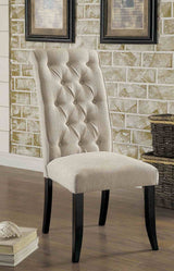 Mashall Beige/Antique Black Side Chair from Furniture of America - Luna Furniture
